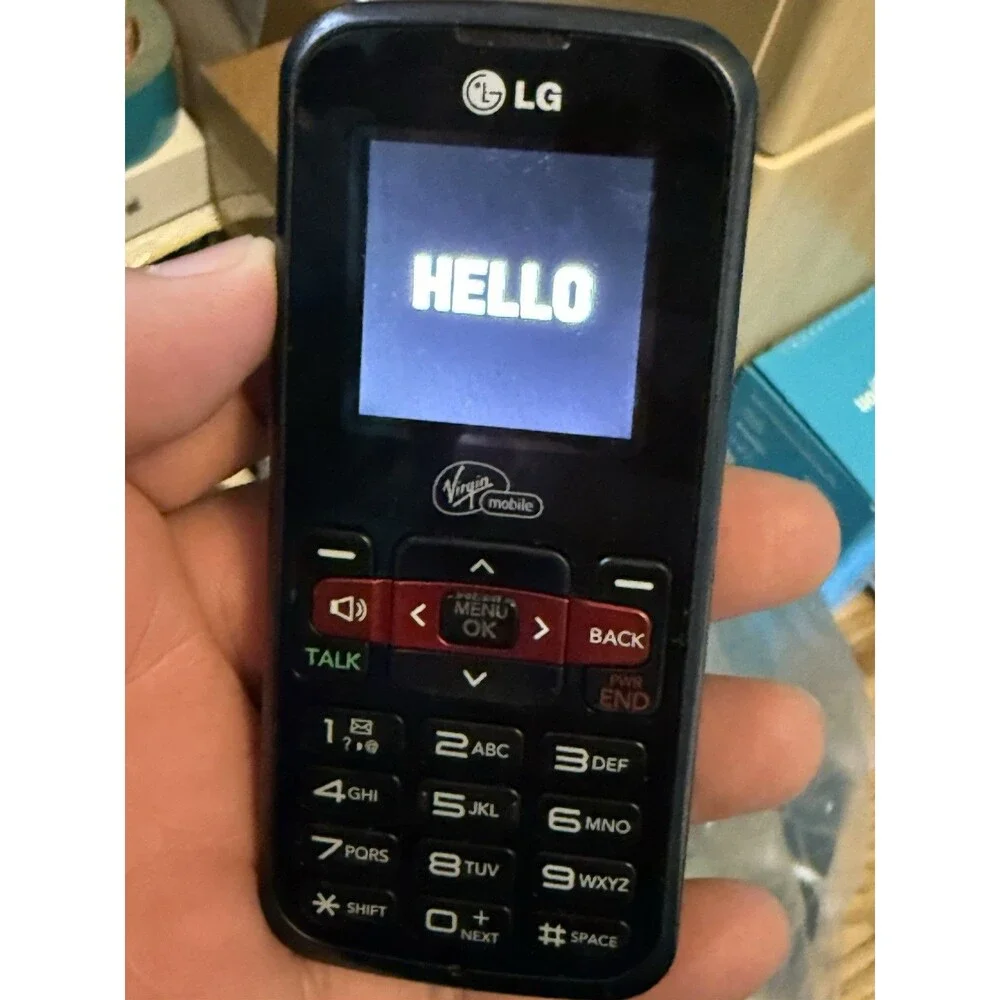 LG 101 / VM101 - Black and Silver ( Virgin Mobile ) Rare Cellular Phone -working